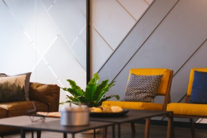 empty chair in front of table