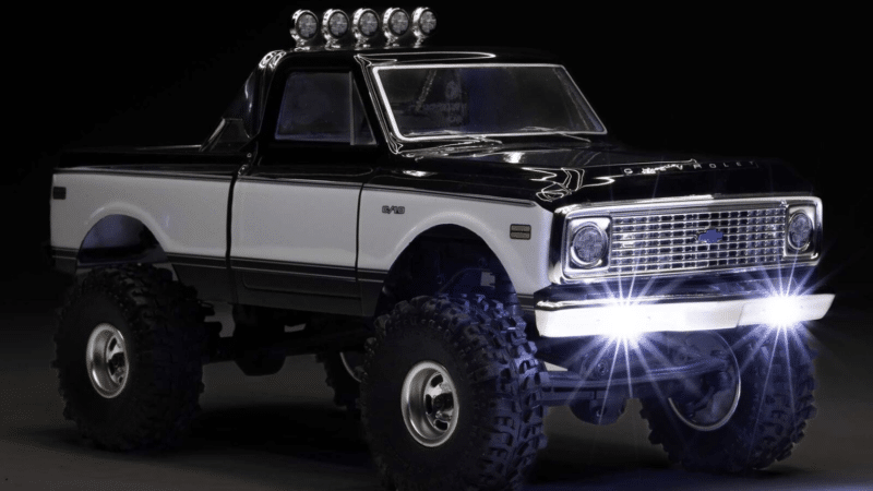 Axial SCX24 Chevy C10 lands May 6: Modular grille swaps and oil shocks aim to make this 1/24 RC crawler more capable
