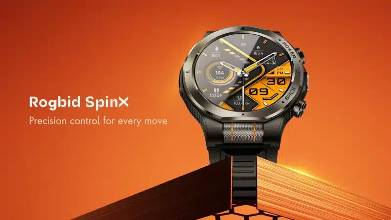 Rogbid SpinX smartwatch arrives with an optical scroll wheel and 1 100 mAh battery for weeks-long use